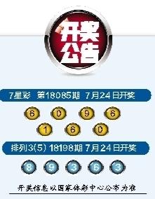 最新7位数开奖结果公告