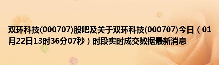 双环科技利好消息引领行业迈向新高峰